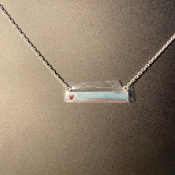 Ruby Heart Birthstone Necklace - Picture 2 of 2